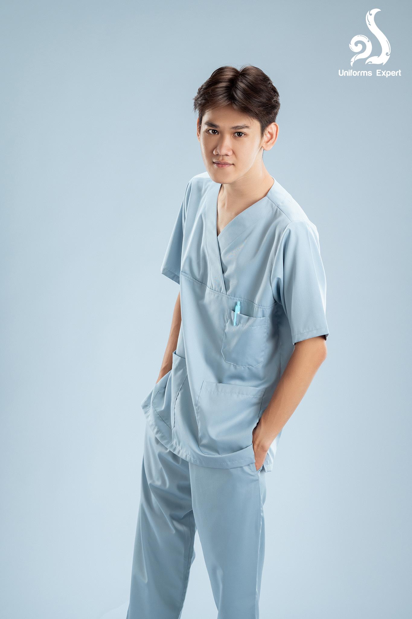 ឈុតបុរសពណ៌ហ្កិចស្រាល - Nurse set for men light mint color
