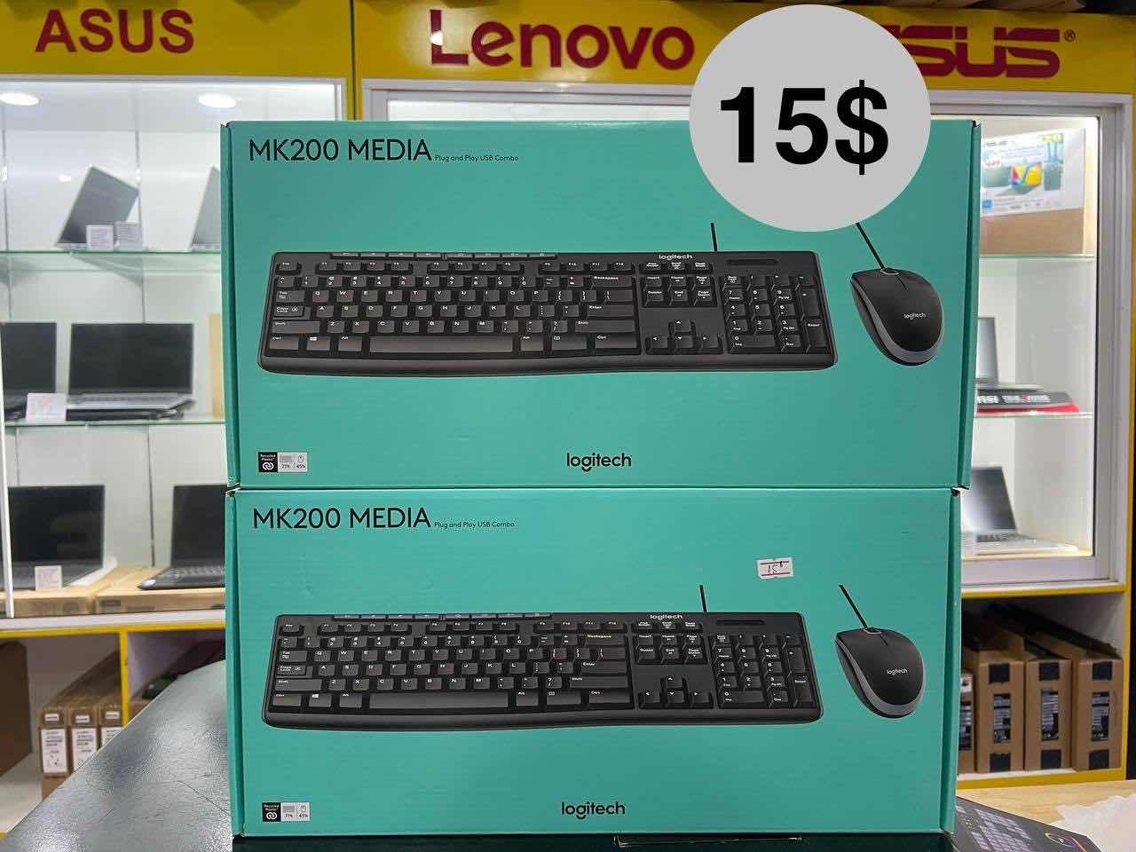 Mouse Keyboard Logitech MK200 USB 