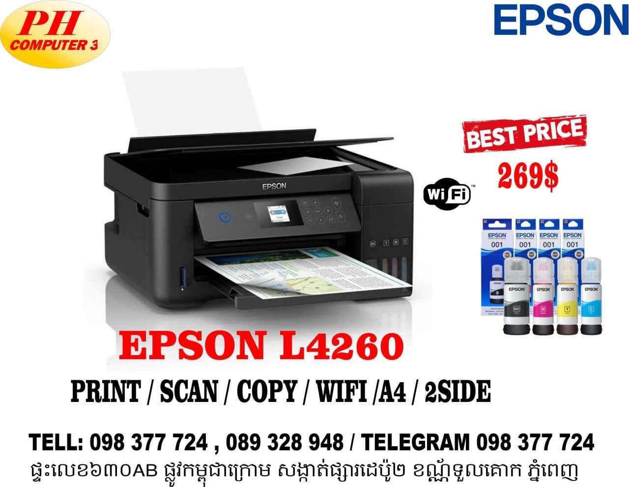 Epson L4260 /Print Scan Copy Wifi A4 Auto2Side 269$