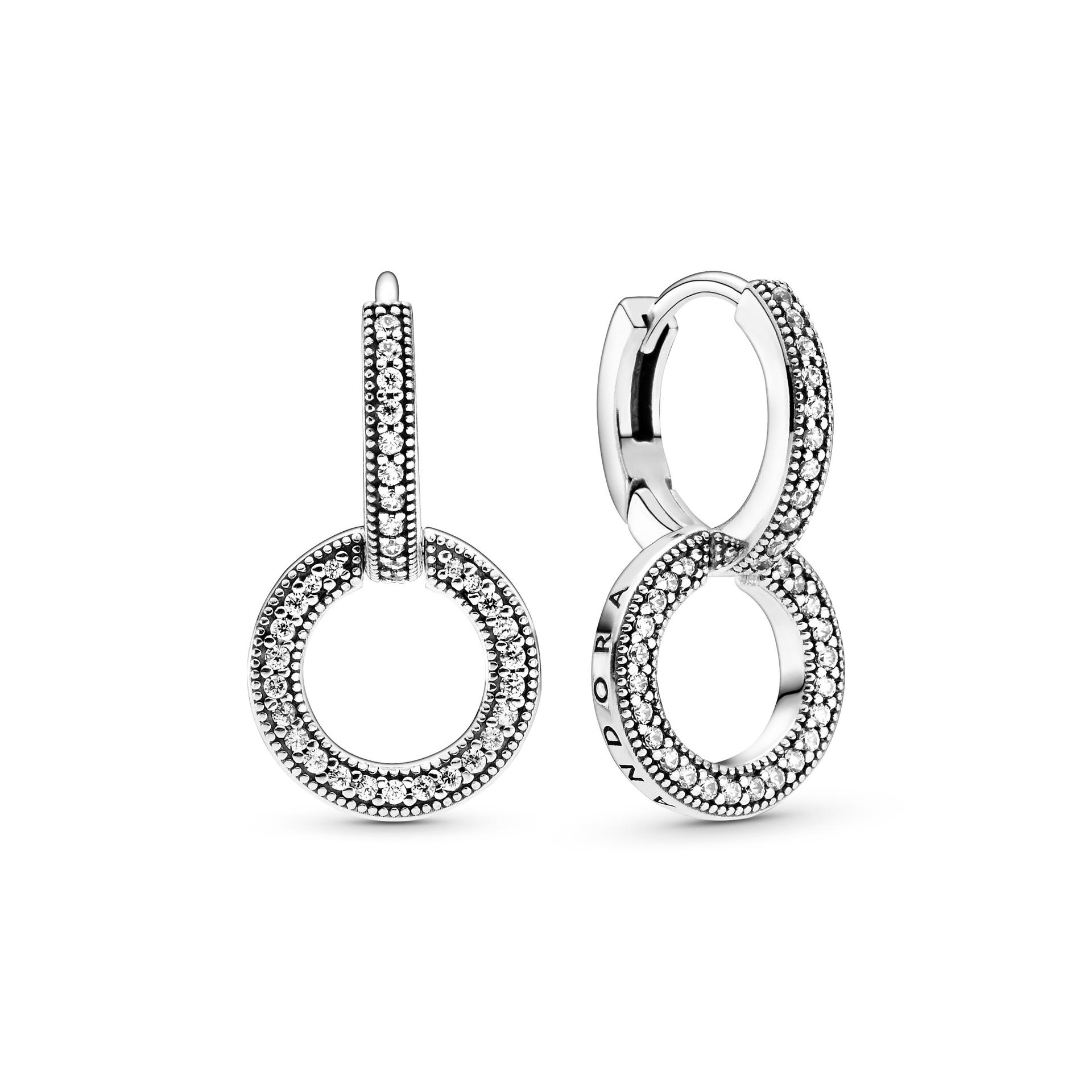 PANDORA Signature Double Hoop Earrings