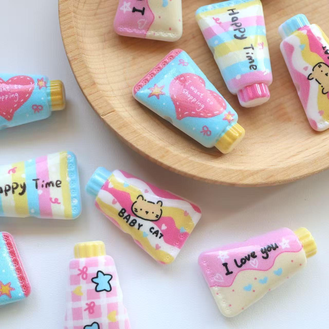 Toothpaste cartoon print bead