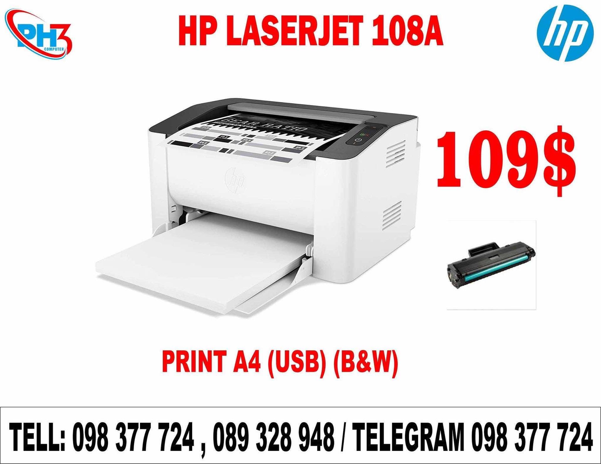HP Laser 108A /Print A4 សខ្មៅ​ 109$ 