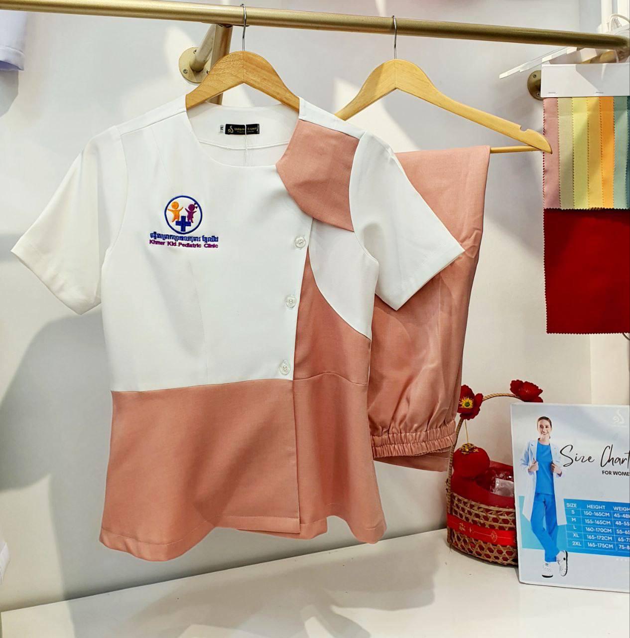 VIP ឈុតនារី ពណ៌ Rose gold ឡាយស-សាច់លីនីន