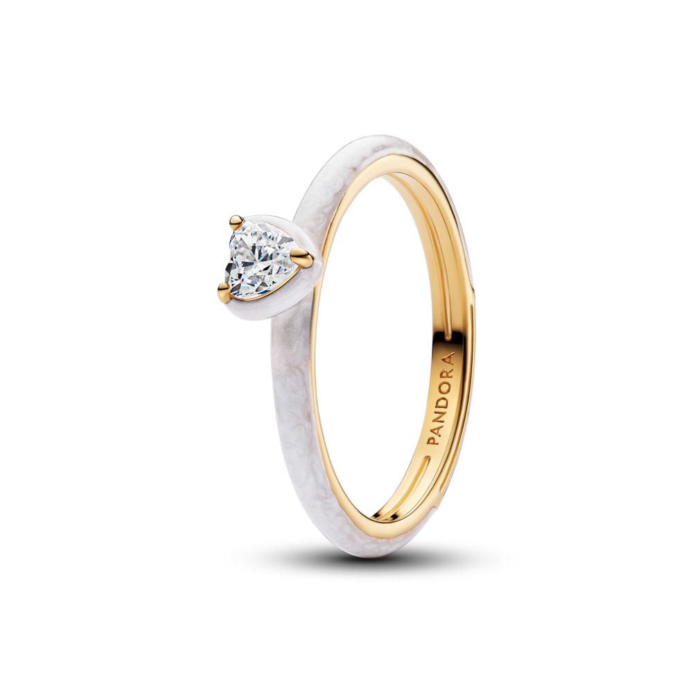 White Chakra Heart Ring