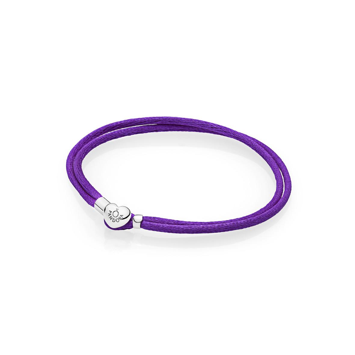 Pandora Purple Fabric Cord Bracelet