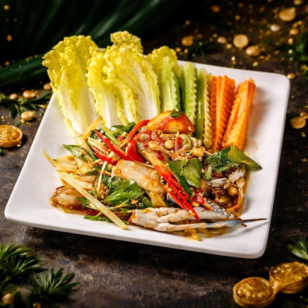 បុកល្ហុងក្តាមសេស / Papaya with Blue Crab Salad