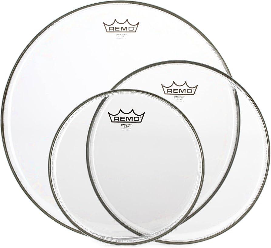 Remo Emperor Clear Drum Head Pack (10” / 12” / 16”)