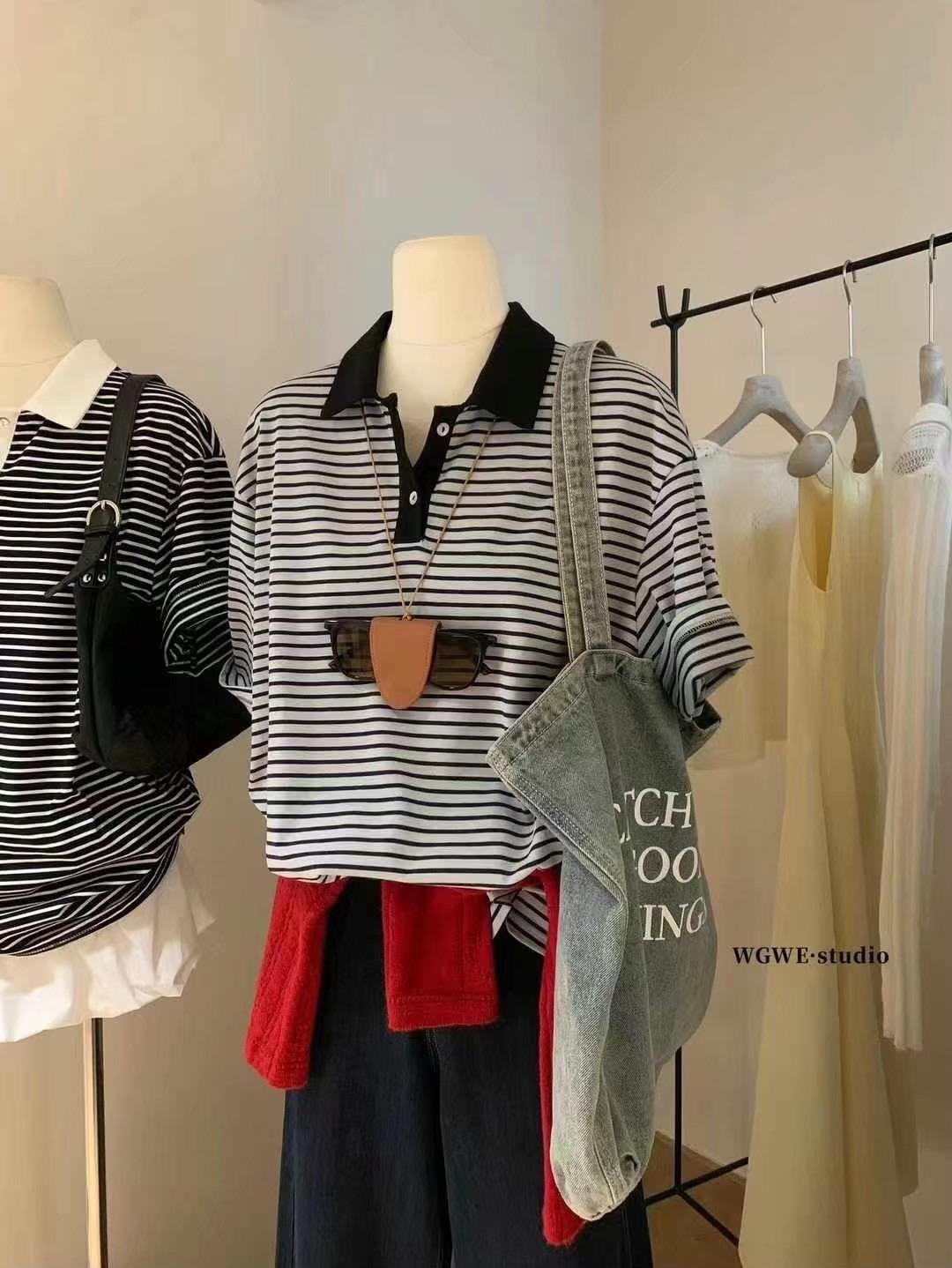Stripped oversized shirt