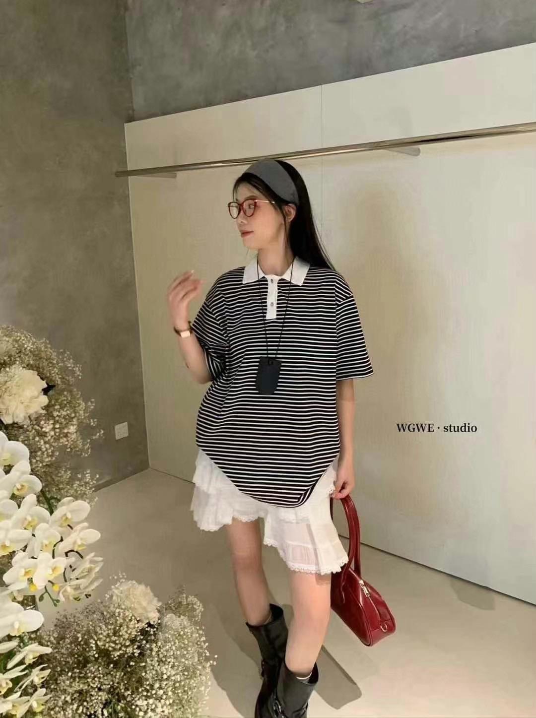 Stripped oversized shirt