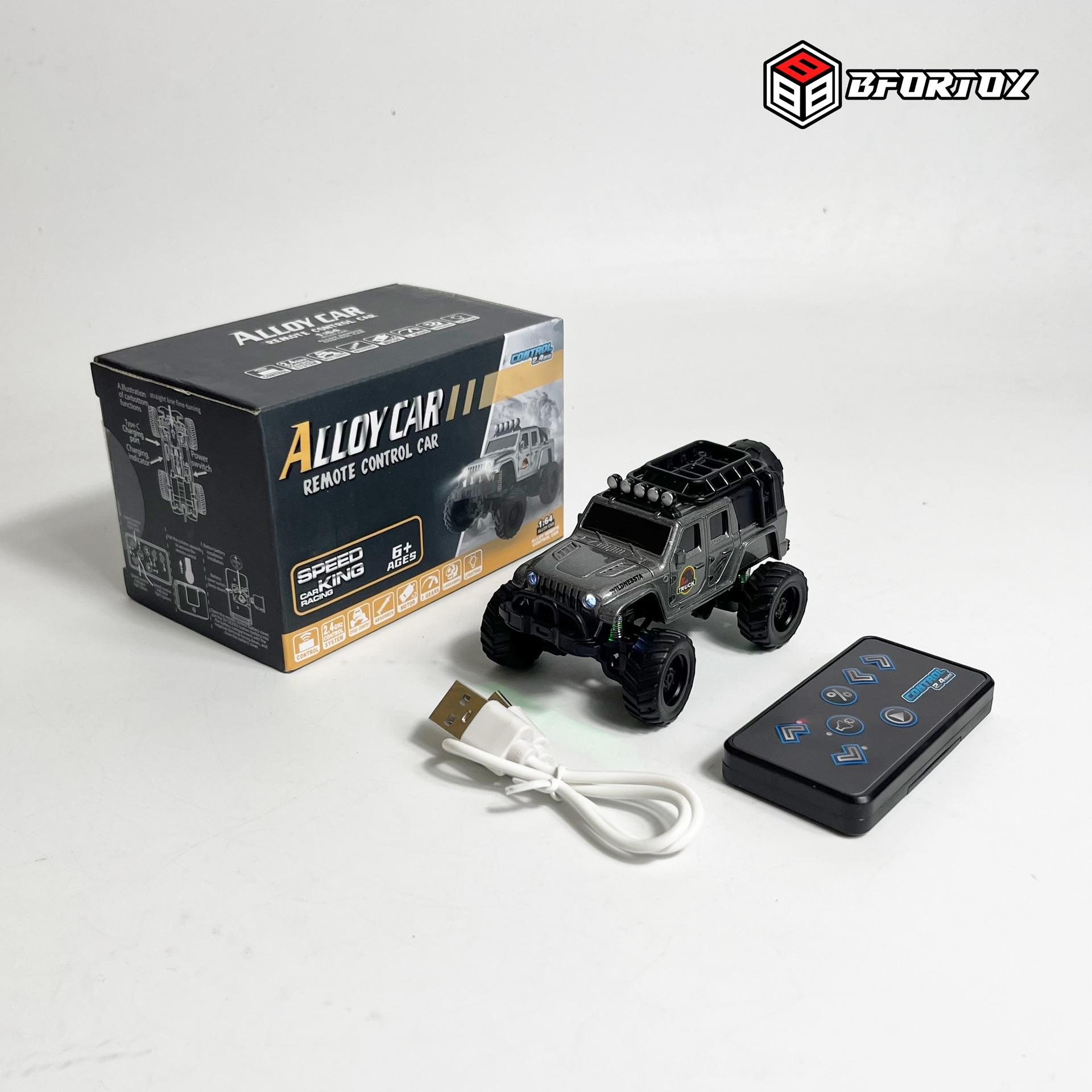 ឡានបញ្ចាដែក Off road Rc ទំហំ 1/64 - Jeep