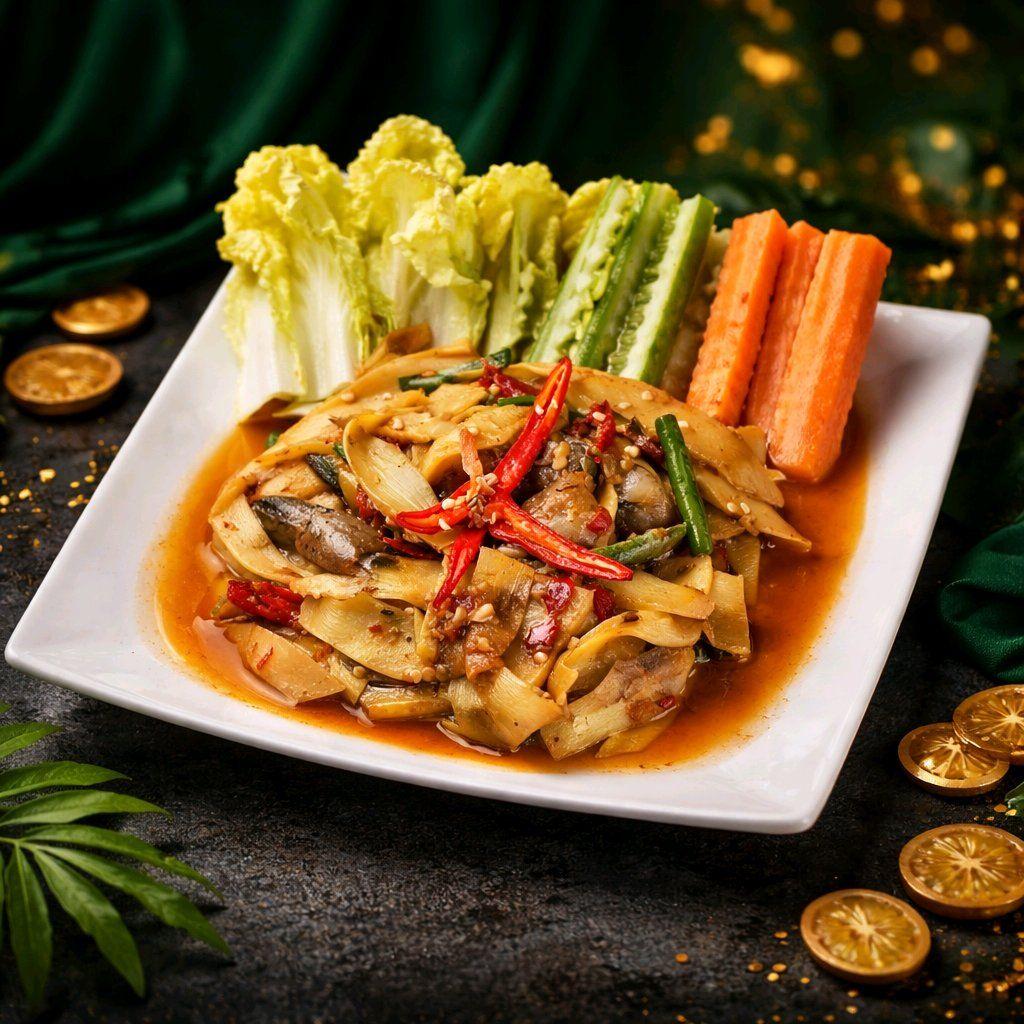 បុកបង្គាទំពាំង / Pickle Bamboo Shoot with Shrimp Salad