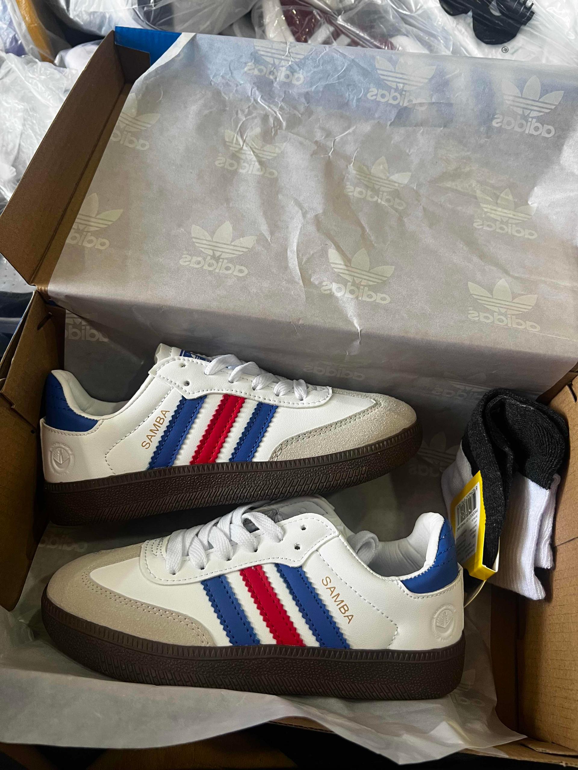 Samba White Blue Red