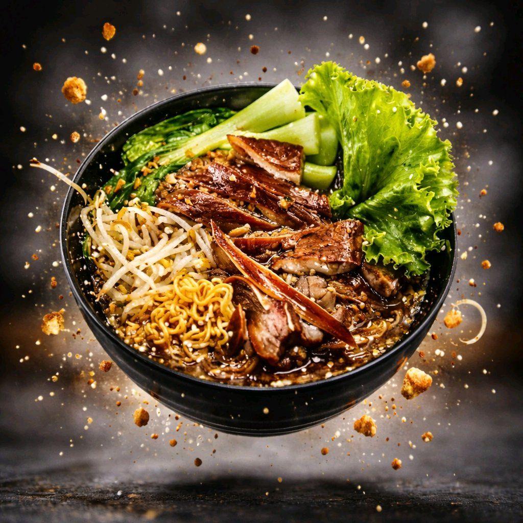 ស៊ុបមីផាក់លូវ / Braised Pork Soup with Yellow Noodle