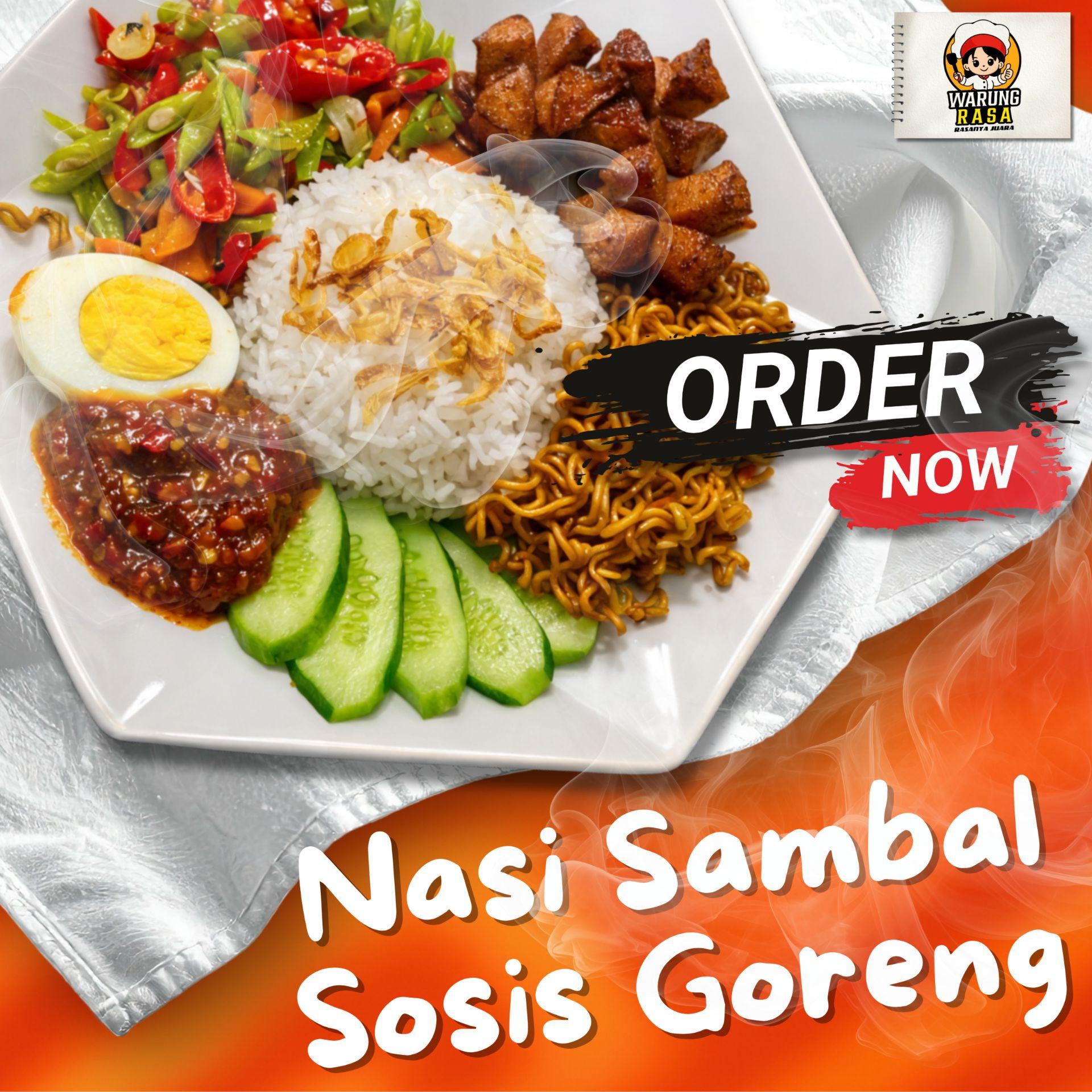 Nasi Sambal Sosis Goreng