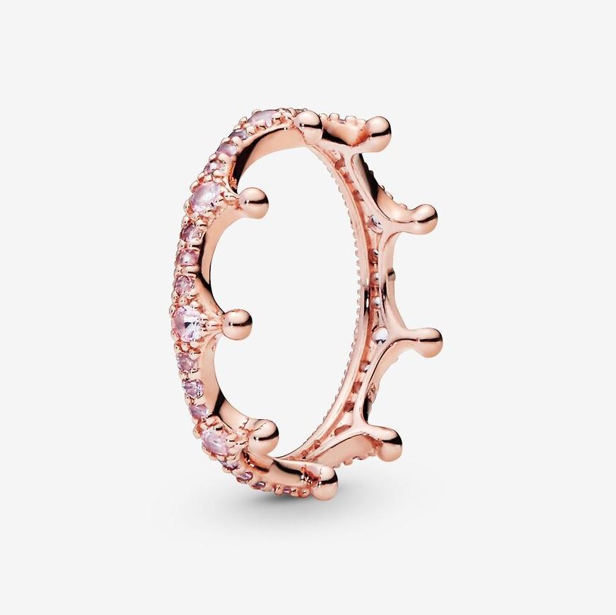 Pandora Pink Sparkling Crown Ring