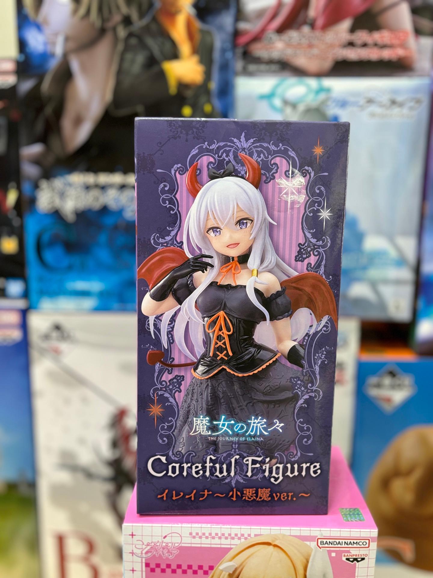 Taito Coreful Figure of Elaina from the anime series Wandering Witch: The Journey of Elaina, in her "Sweet Devil" or "Little Devil" version.