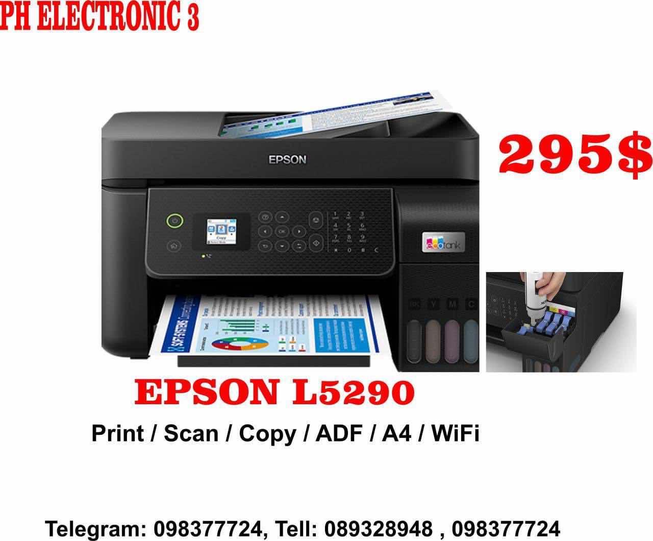 Epson L5290 /Print Scan Copy Wifi ADF A4 /279$