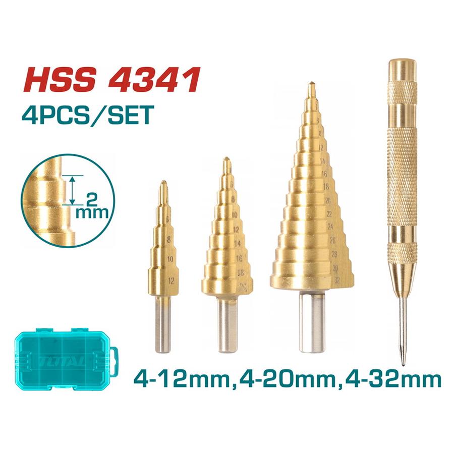 Step Drill Bit Set (4pcs/Set)
