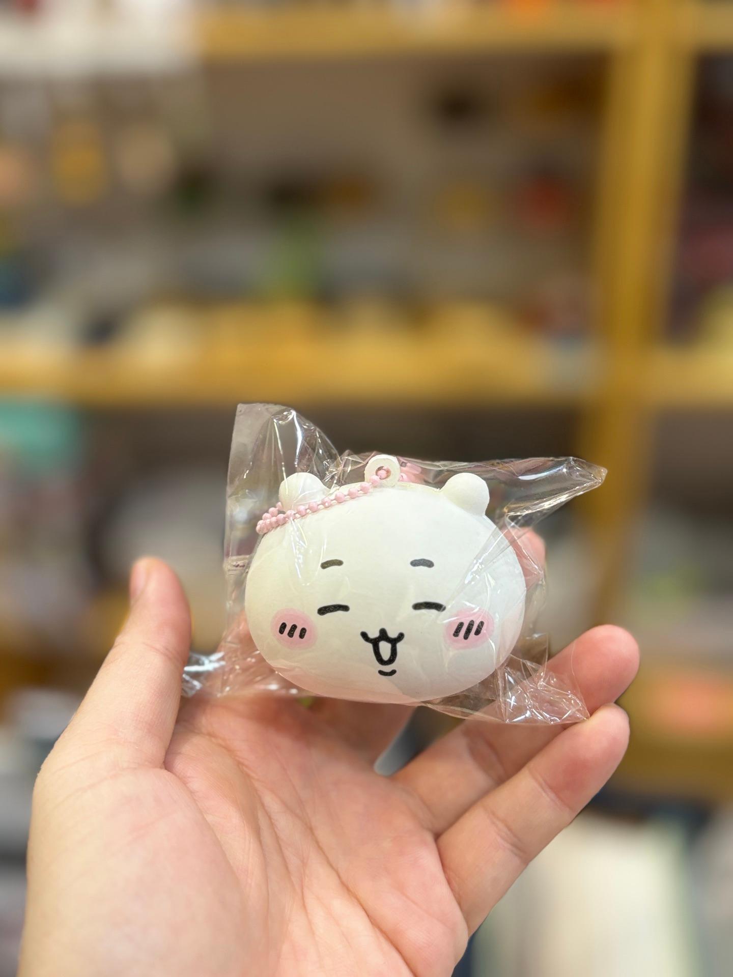 Chiikawa Usagi Squishy Face Mascot keychain.