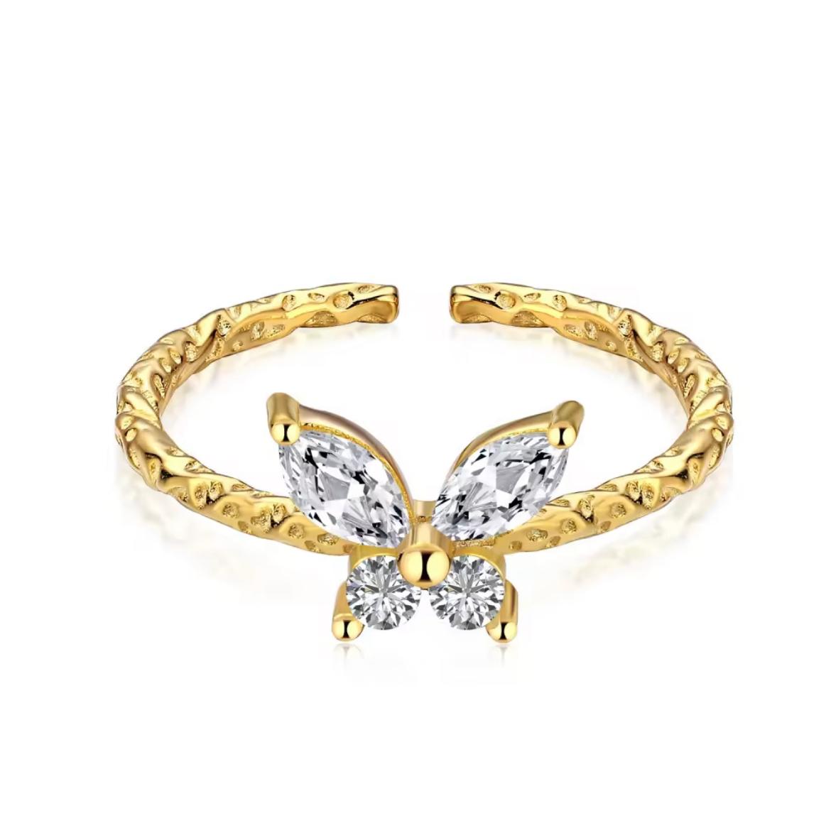 Icônic Crystals Butterfly Grace Ring