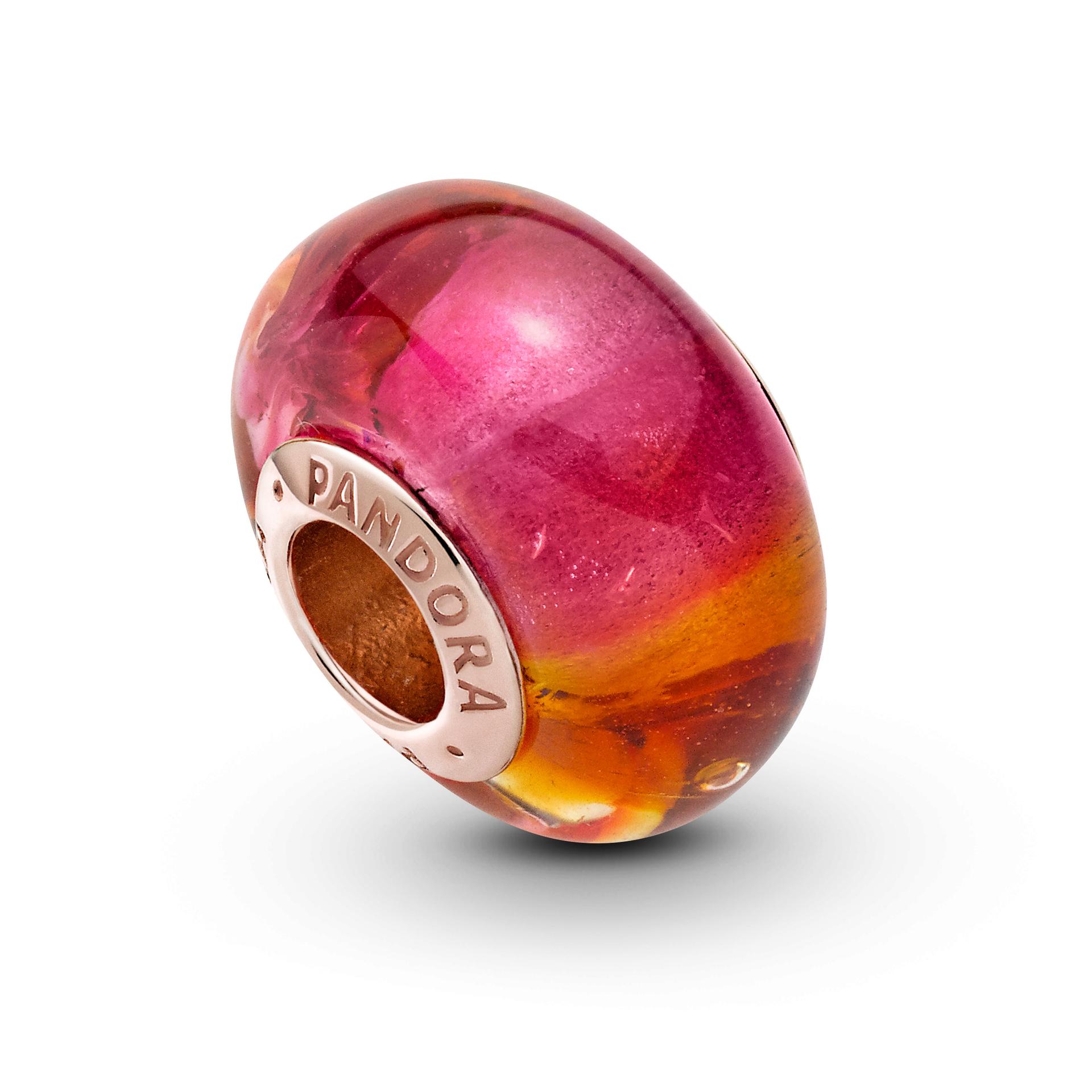 Pandora Rose Glittering Sunset Murano Glass Charm