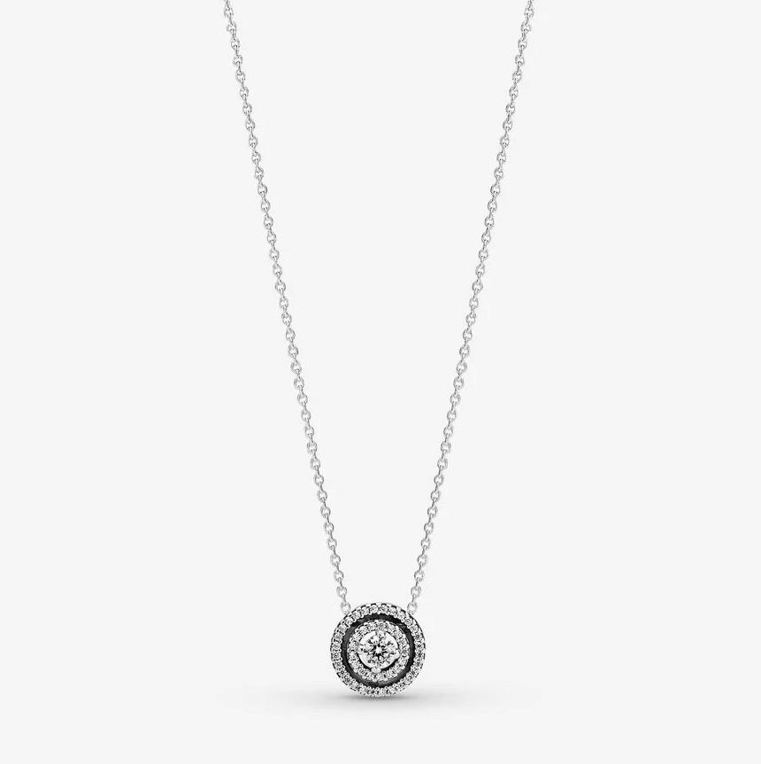 Pandora Sparkling Double Halo Collier Necklace