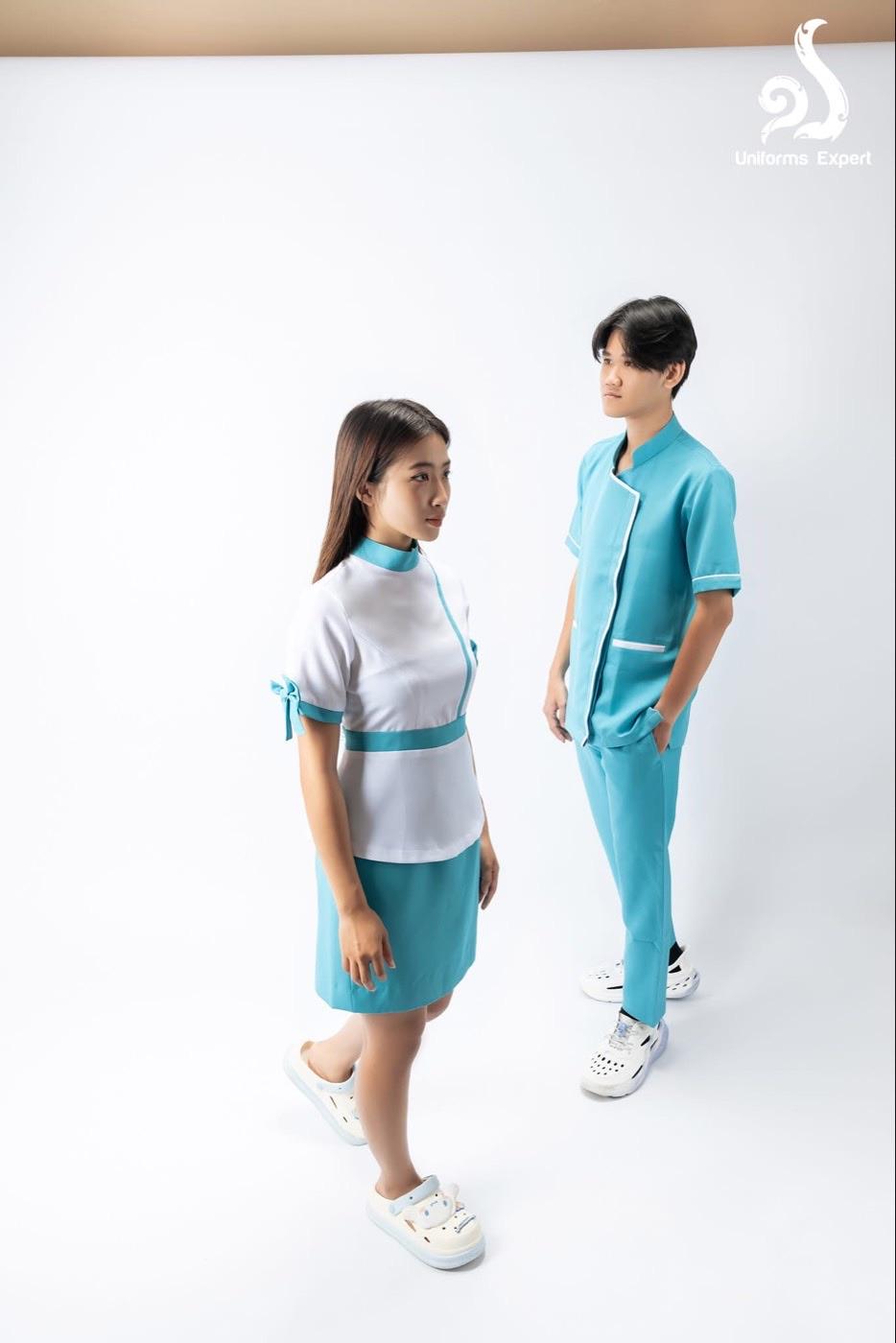 VIPឈុតបុរស ពណ៌ជីអង្កាម - Nurse set for men mint color