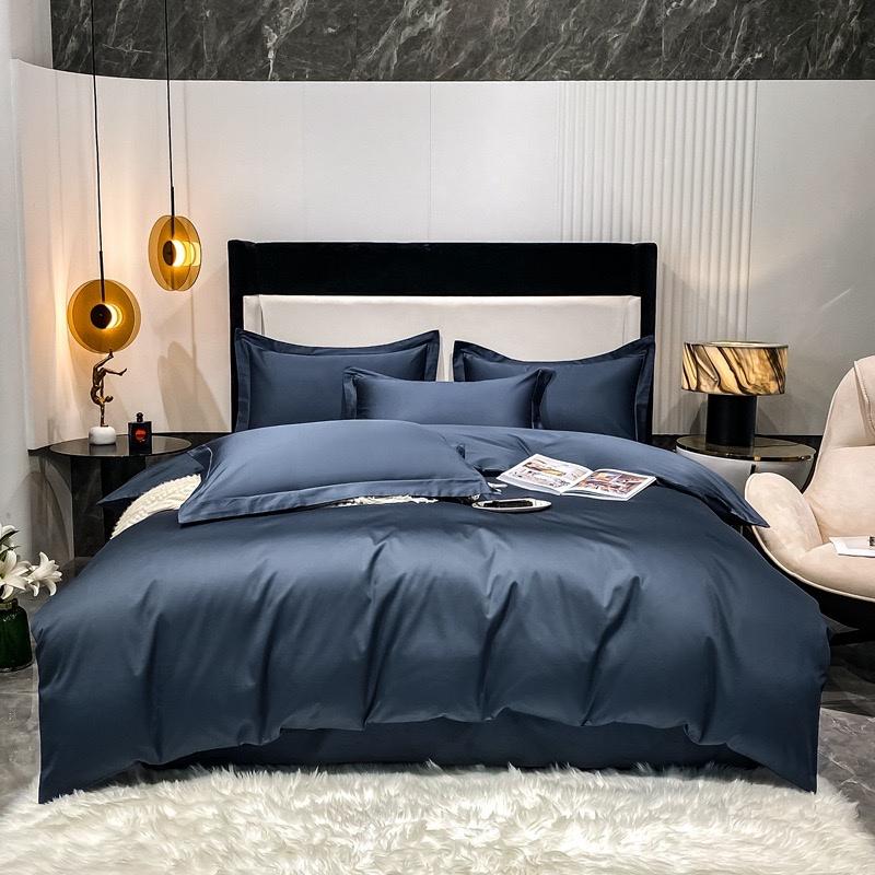 Navy Blue Solid Tencel