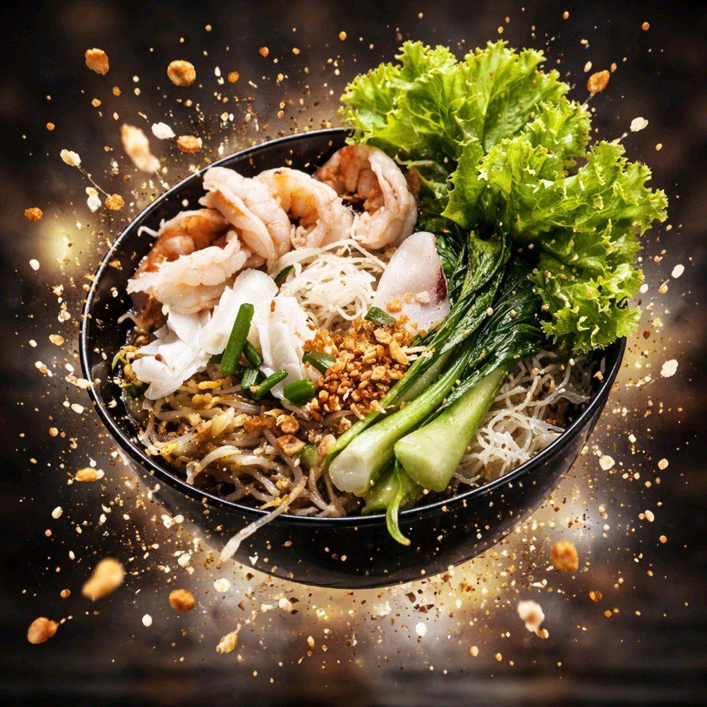 គុយទាវគ្រឿងសមុទ្រ / Chinese Noodle Soup with Seafood