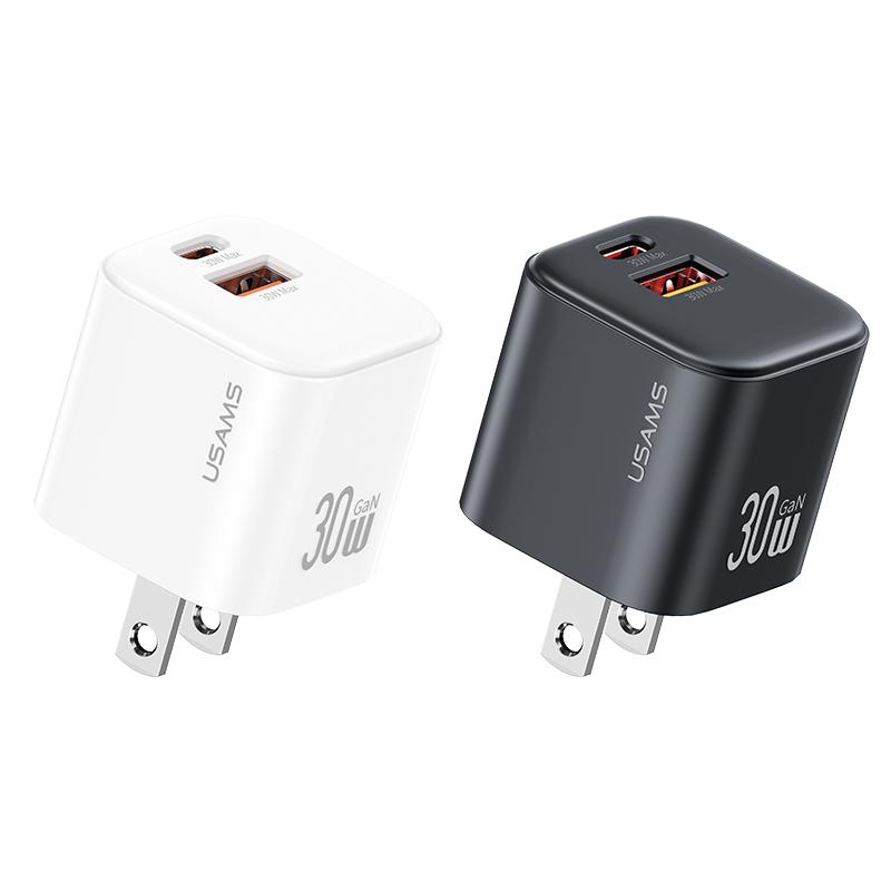 USAMS 30W GaN Mini A+C Dual Ports Fast Charger
