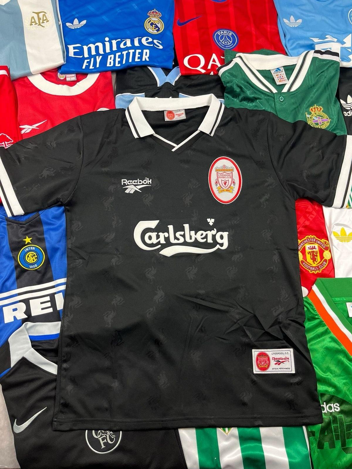 liverpool black retro jersey 1996 97