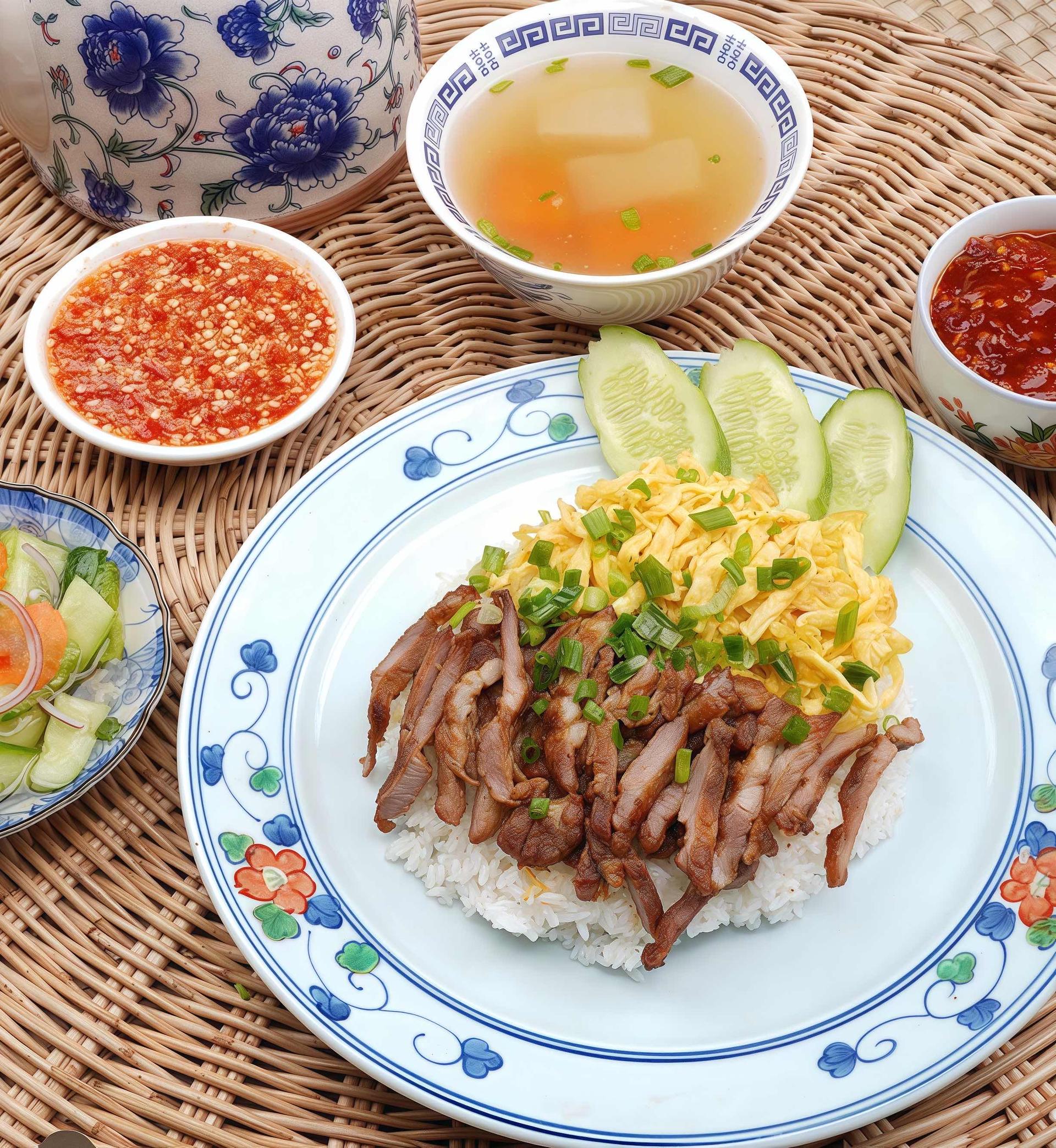 បាយបឋម ពងទាក្រឡុក ទឹក ស៊ុបតូច