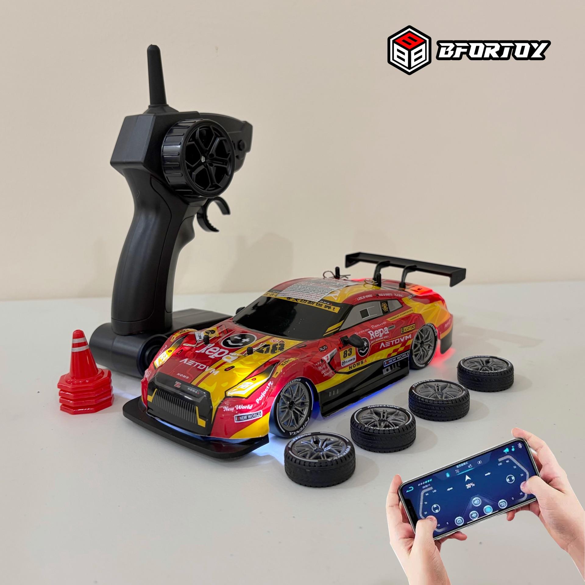 1/24 GTR Drfit Rc car - អាចបញ្ចាតាម App & Remote control