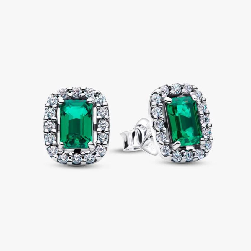 Pandora Sparkling Rectangular Stud Earrings