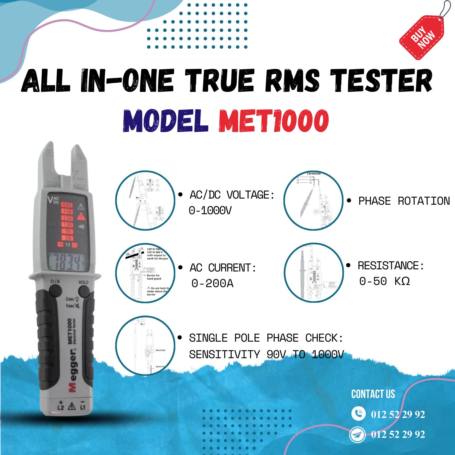 MET1000 _ All in One True RMS Electrical Tester