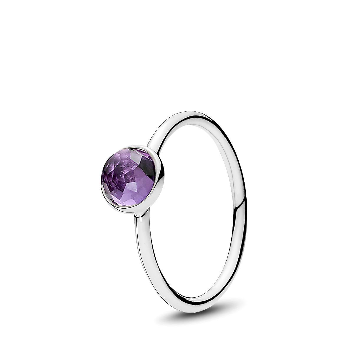 Pandora February Droplet Ring