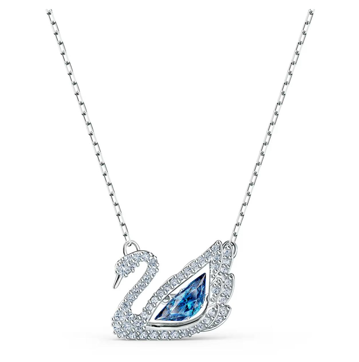 Swarovski Blue Dancing Swan Necklace