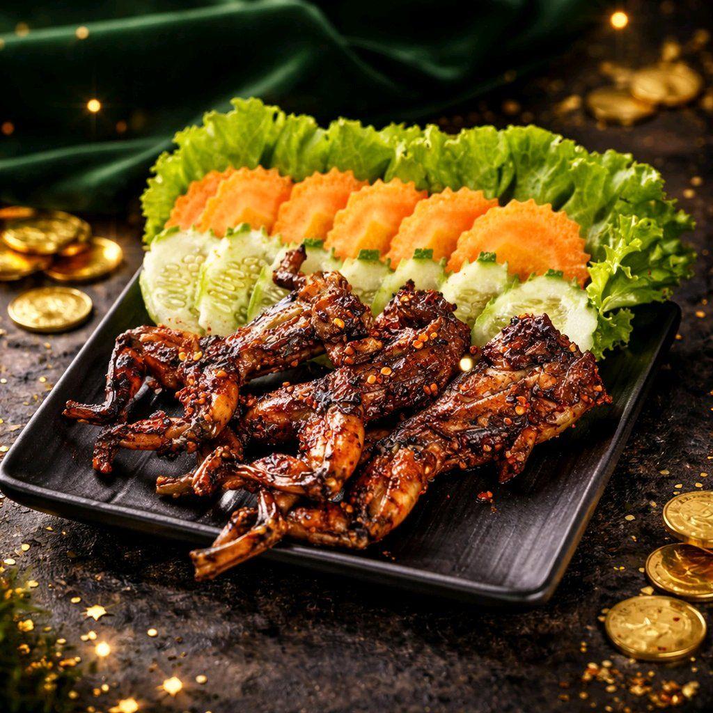 កង្កែបអ៊ាំងអំបិលម្ទេស / Grilled Frog with Hot & Spicy