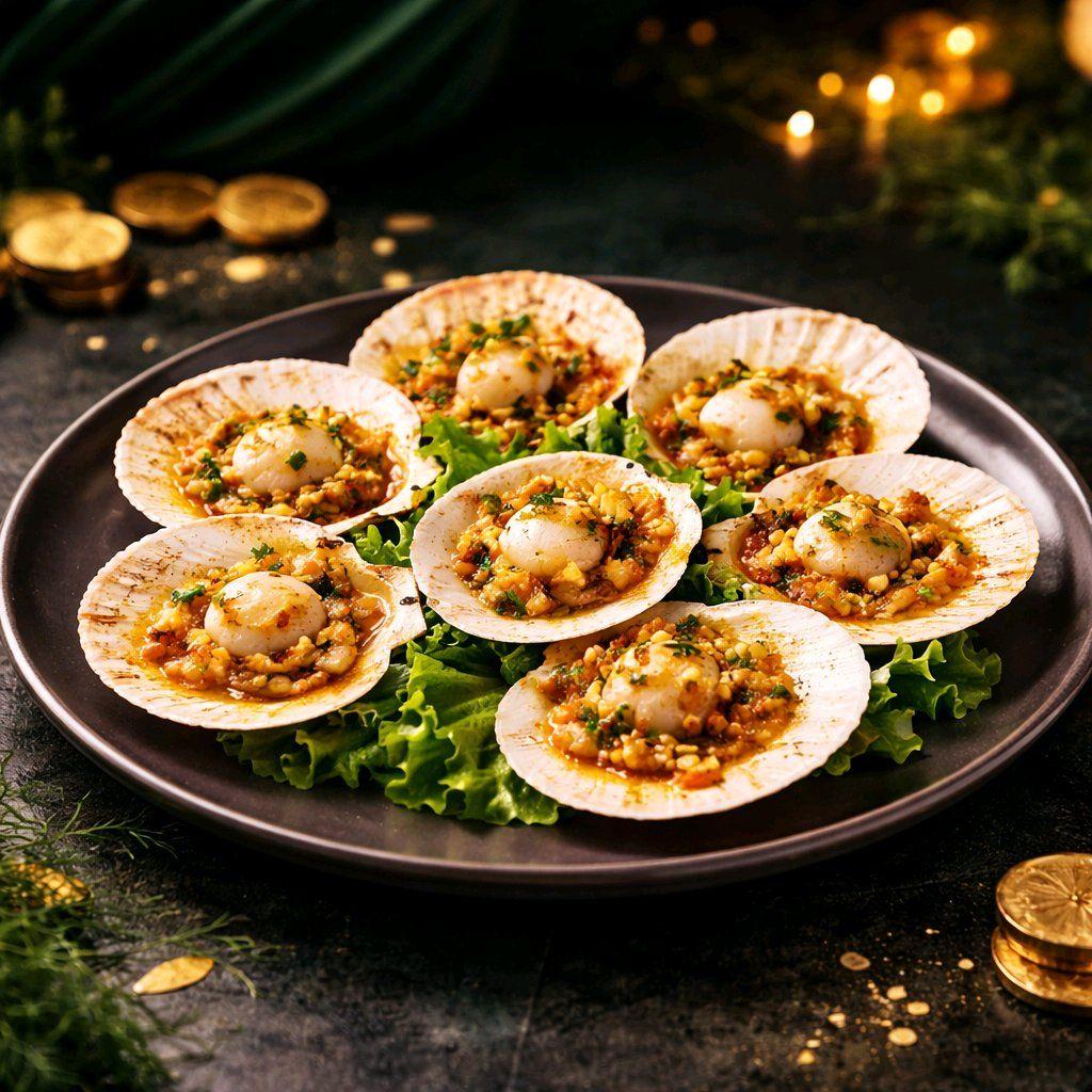 ខ្យងផ្លិតអ៊ាំង / Grilled Scallop