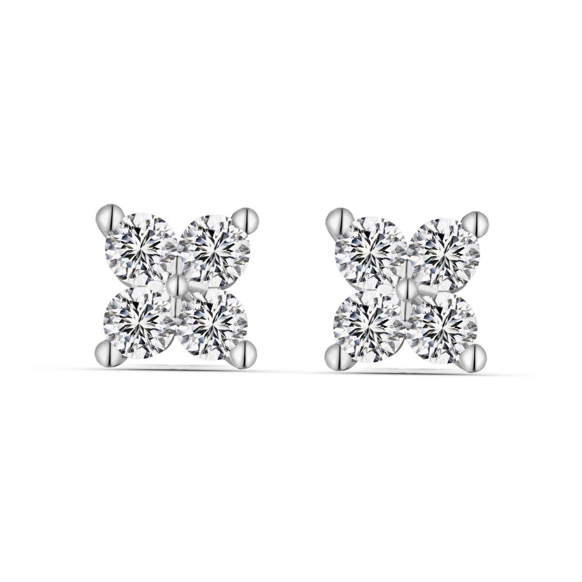 Icônic Crystals 0.5 ct - Clover Zircone  Earrings