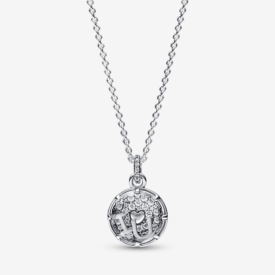 Pandora Sparkling Love Message Pendant Necklace