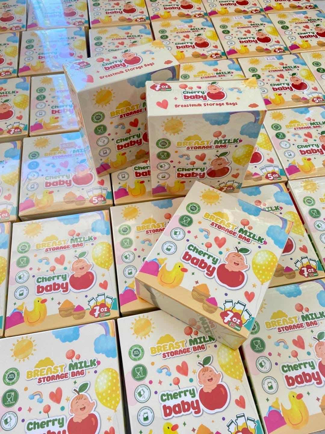 ថង់បង្កកទឹកដោះ Cherry Baby 7លេខ (30ថង់)