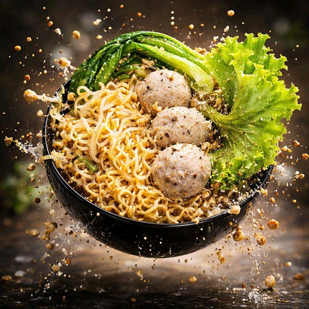 ស៊ុបមីប្រហិតត្រី / Fishball Soup with Yellow Noodle