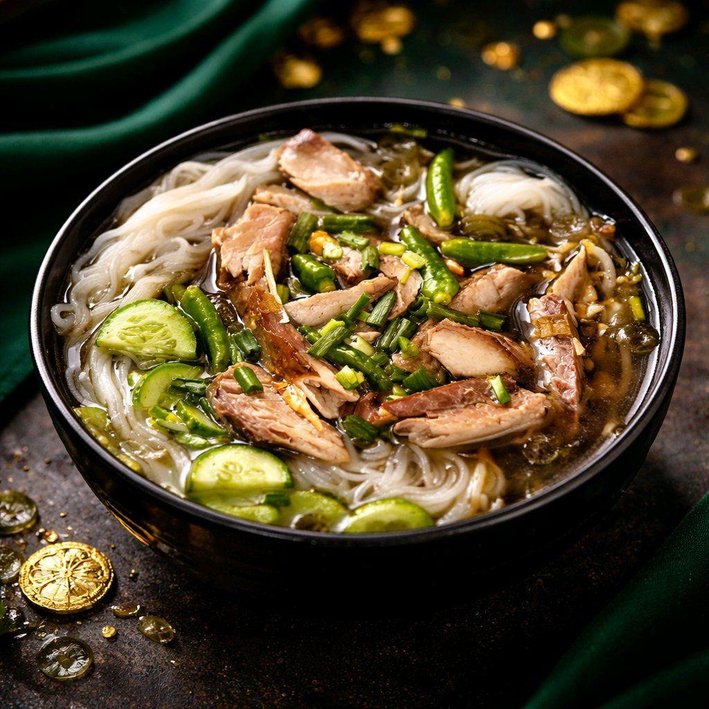 នុំបញ្ចុកទឹកម្ហិច / Khmer Style Fish Noodle