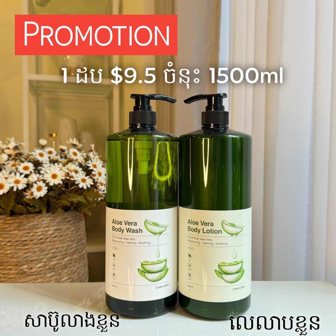 Aloe Vera Body Wash and Lotion