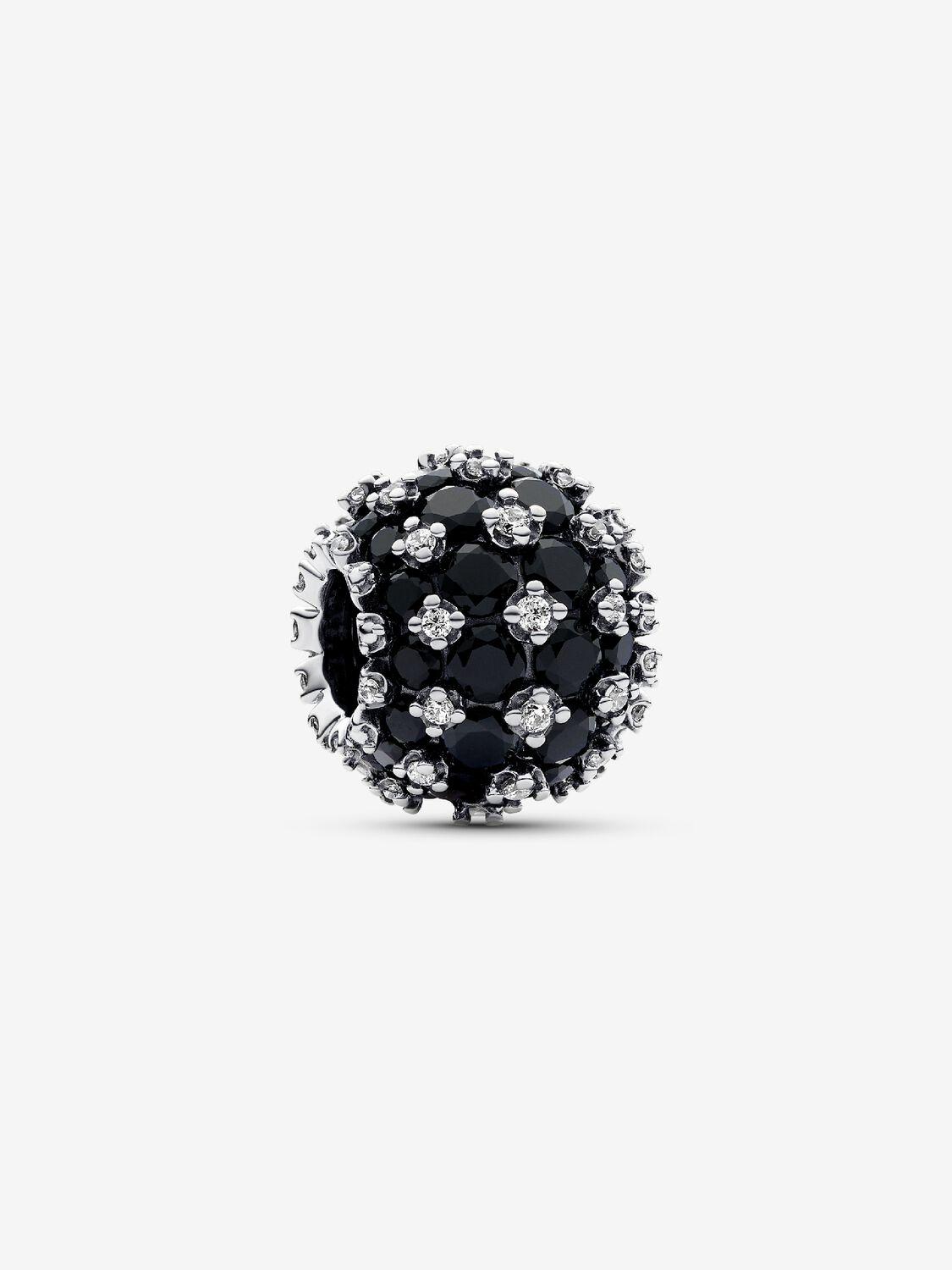 Sparkling Pavé Round Black Charm