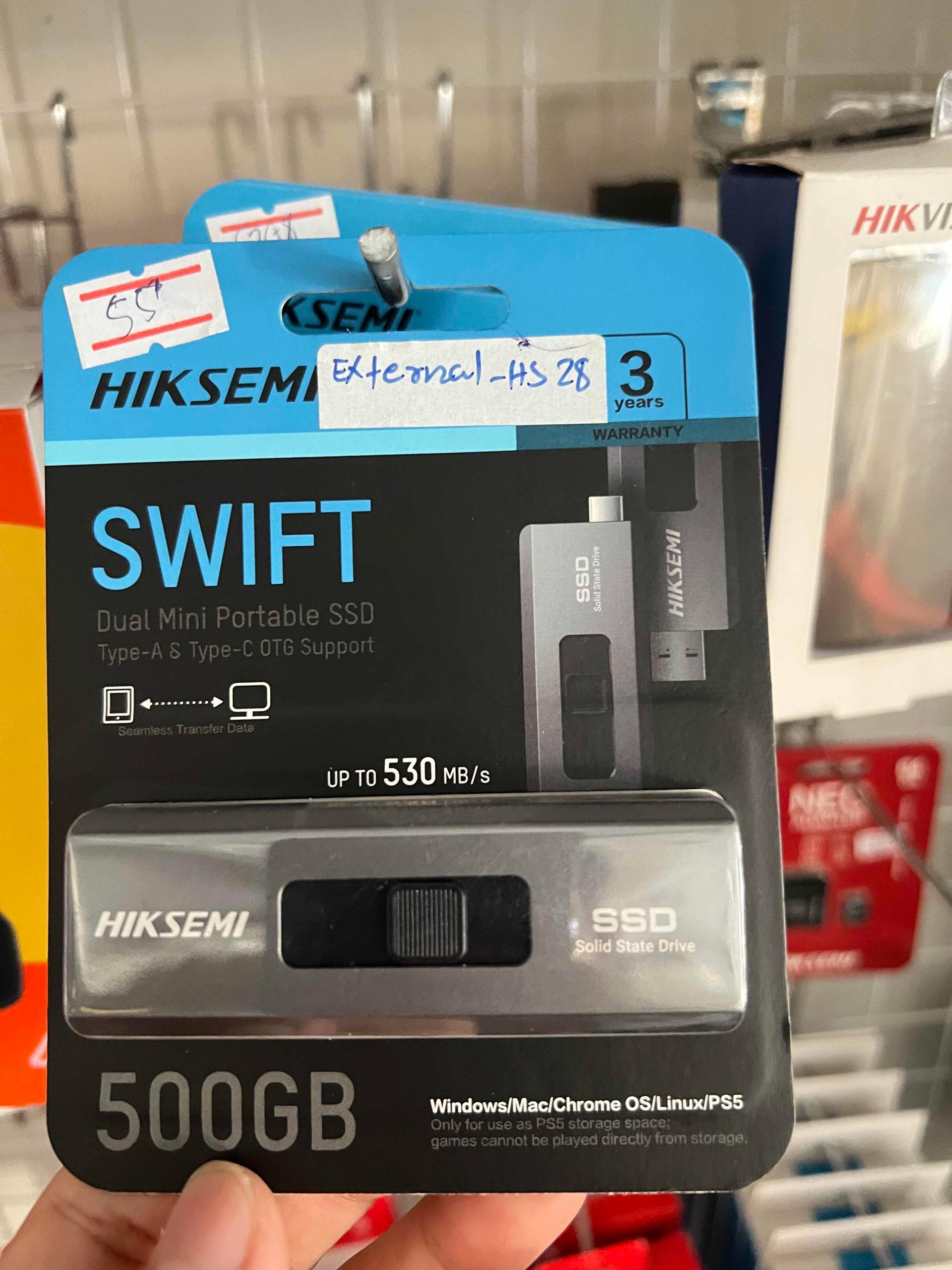Hiksemi External Portable SSD 500G 55$ 