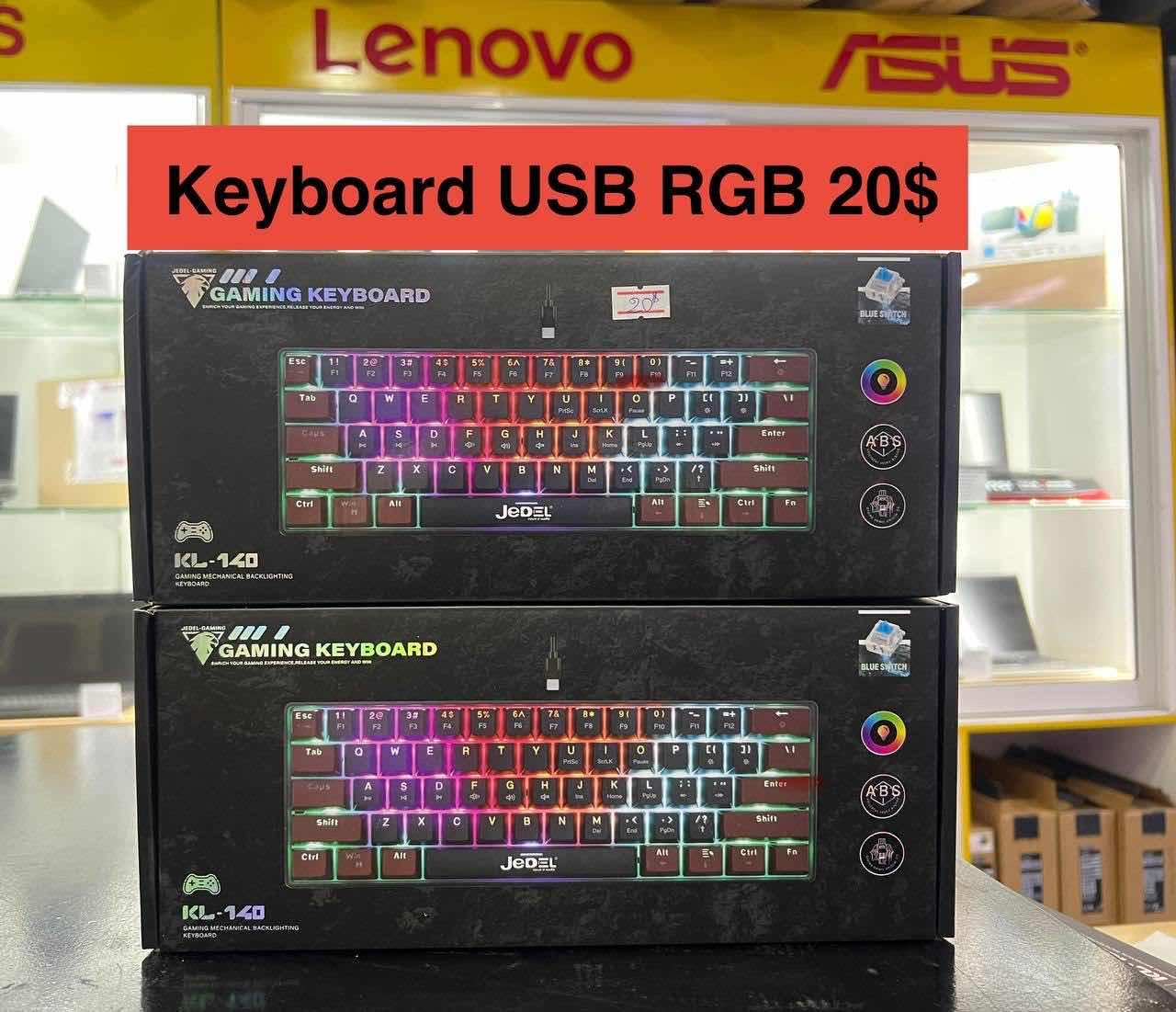 Mechanical Keyboard RGB USB 20$