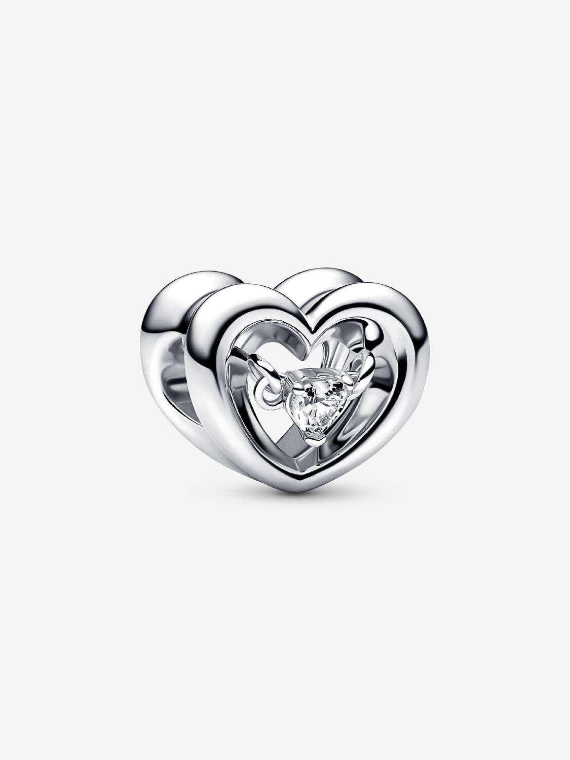 Radiant Heart & Floating Stone Charm
