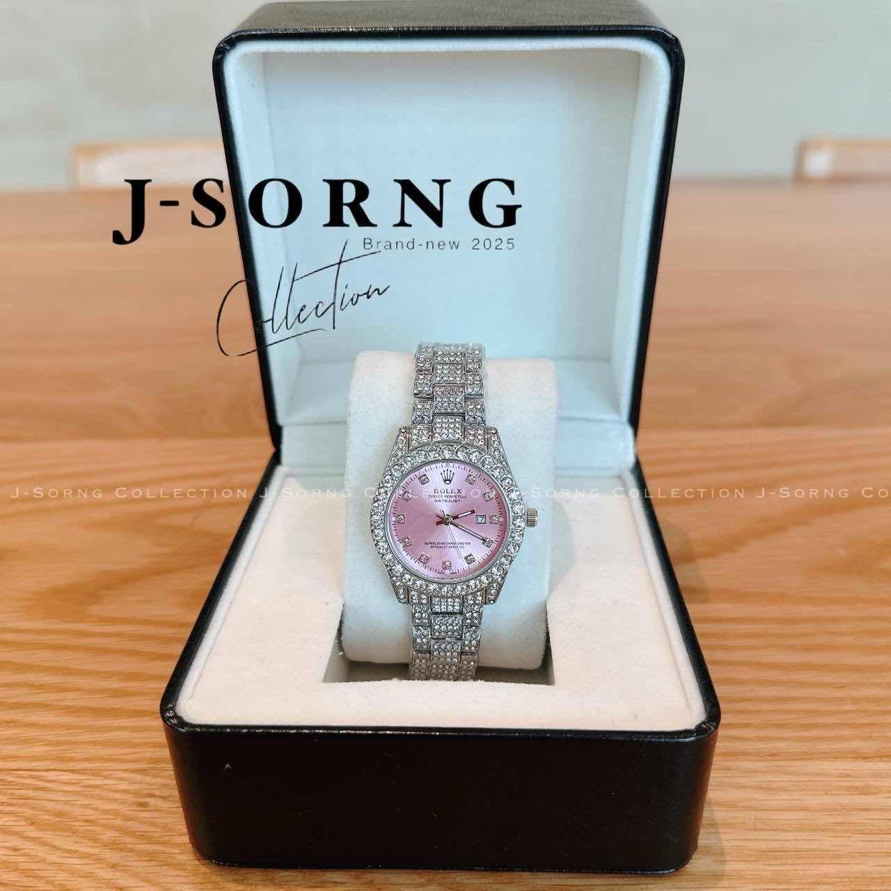 ROLEX ត្បូង- ខ្សែប្រាក់ ♛